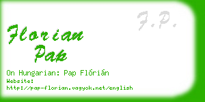 florian pap business card